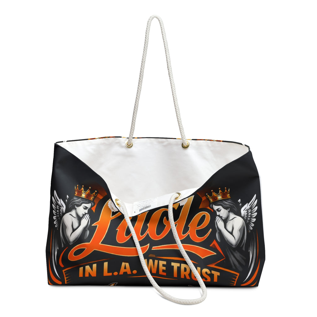 Weekender Bag - "Laole" In L.A. We Trust Crowned Skyline Travel Tote