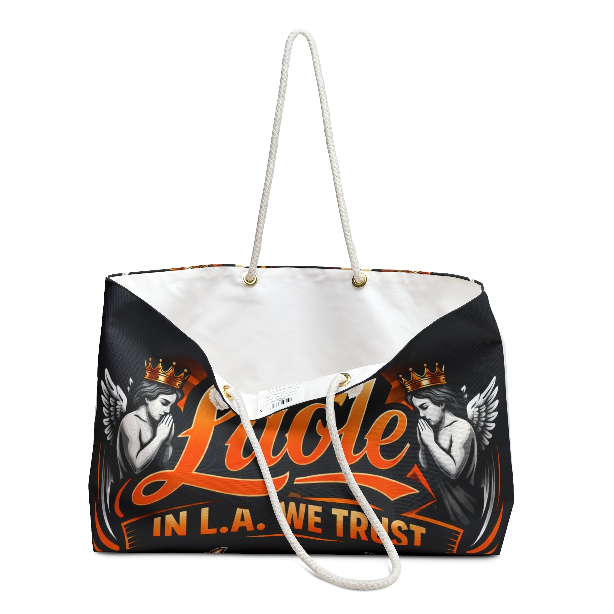 Weekender Bag - "Laole" In L.A. We Trust Crowned Skyline Travel Tote