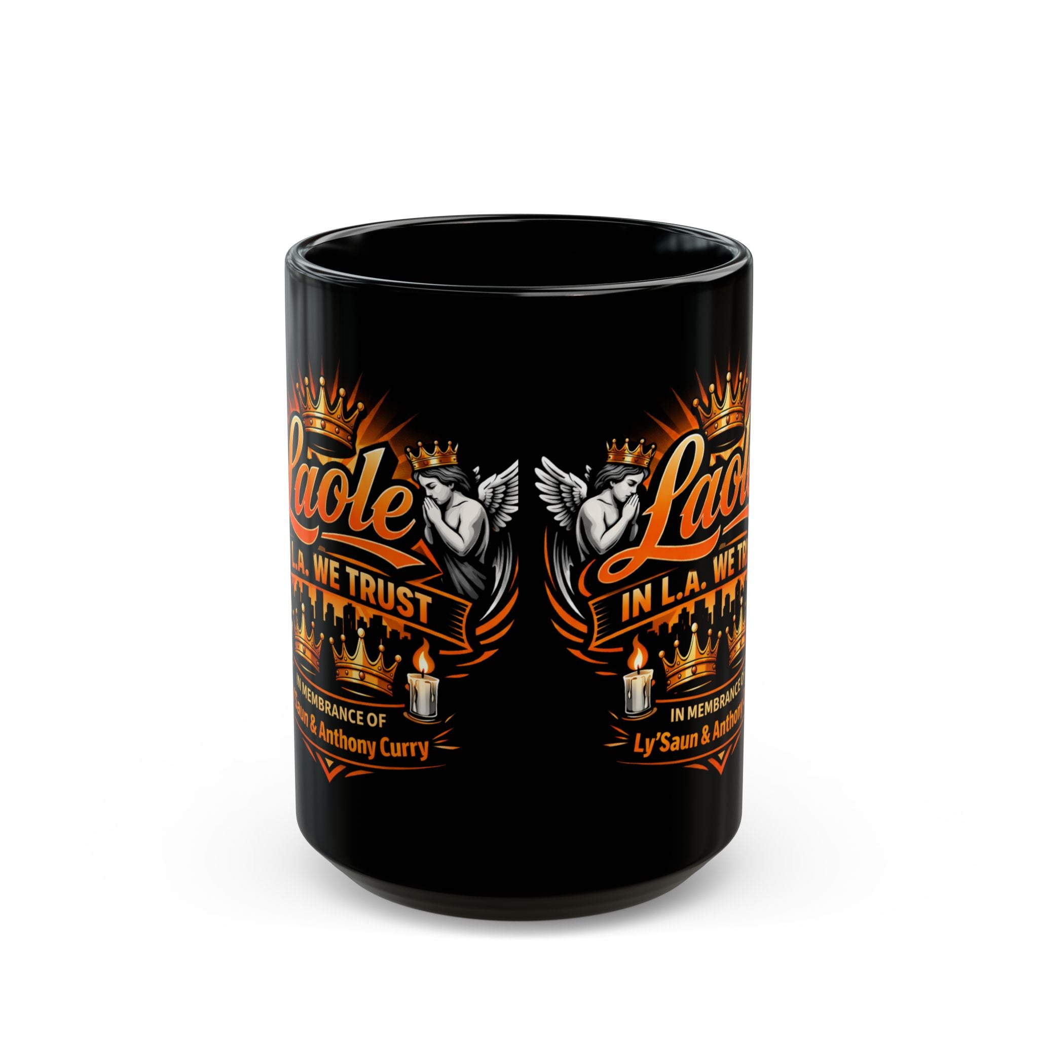 Laole Memorial Black Coffee Mug – In L.A. We Trust Tribute 11oz/15oz