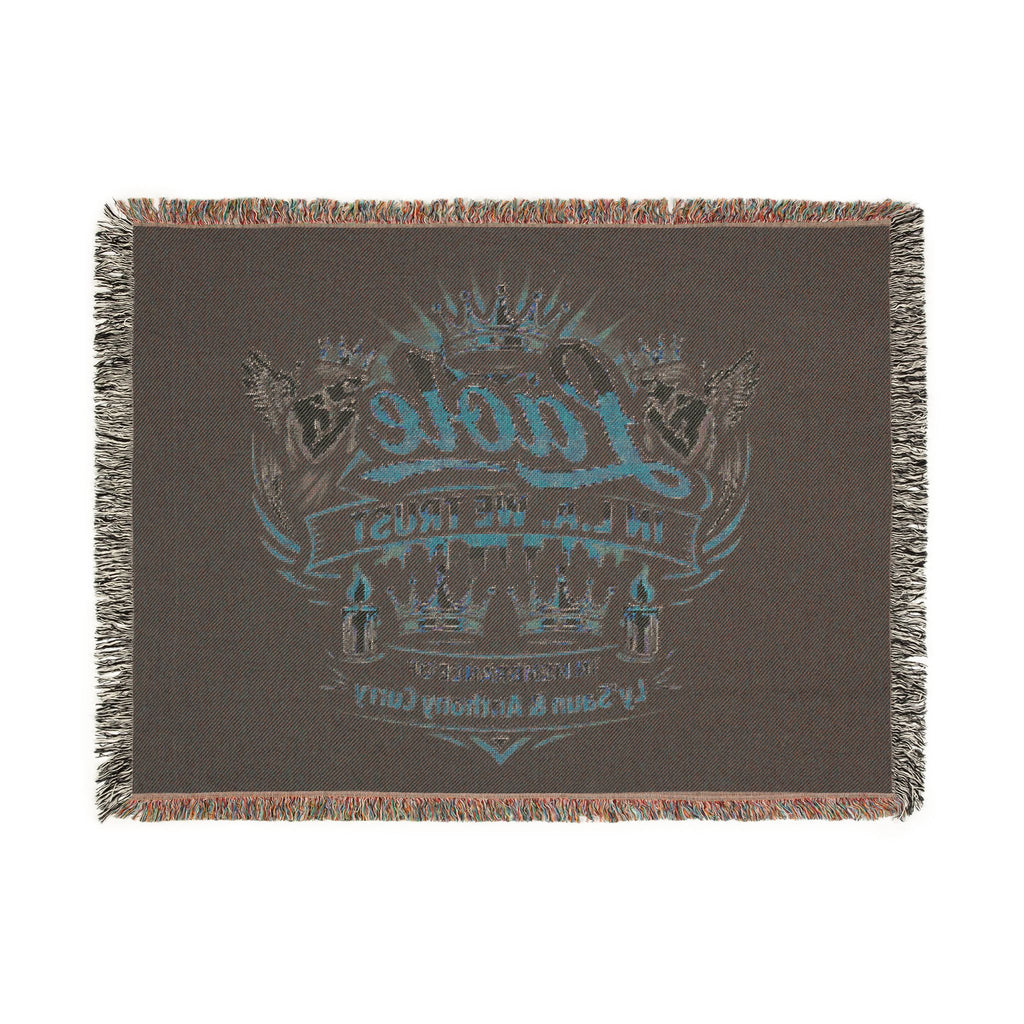 Laole LA We Thoist Crown Graphic Woven Blanket