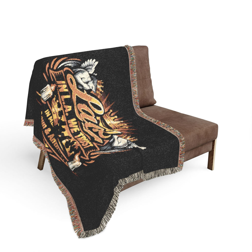 Laole LA We Thoist Crown Graphic Woven Blanket
