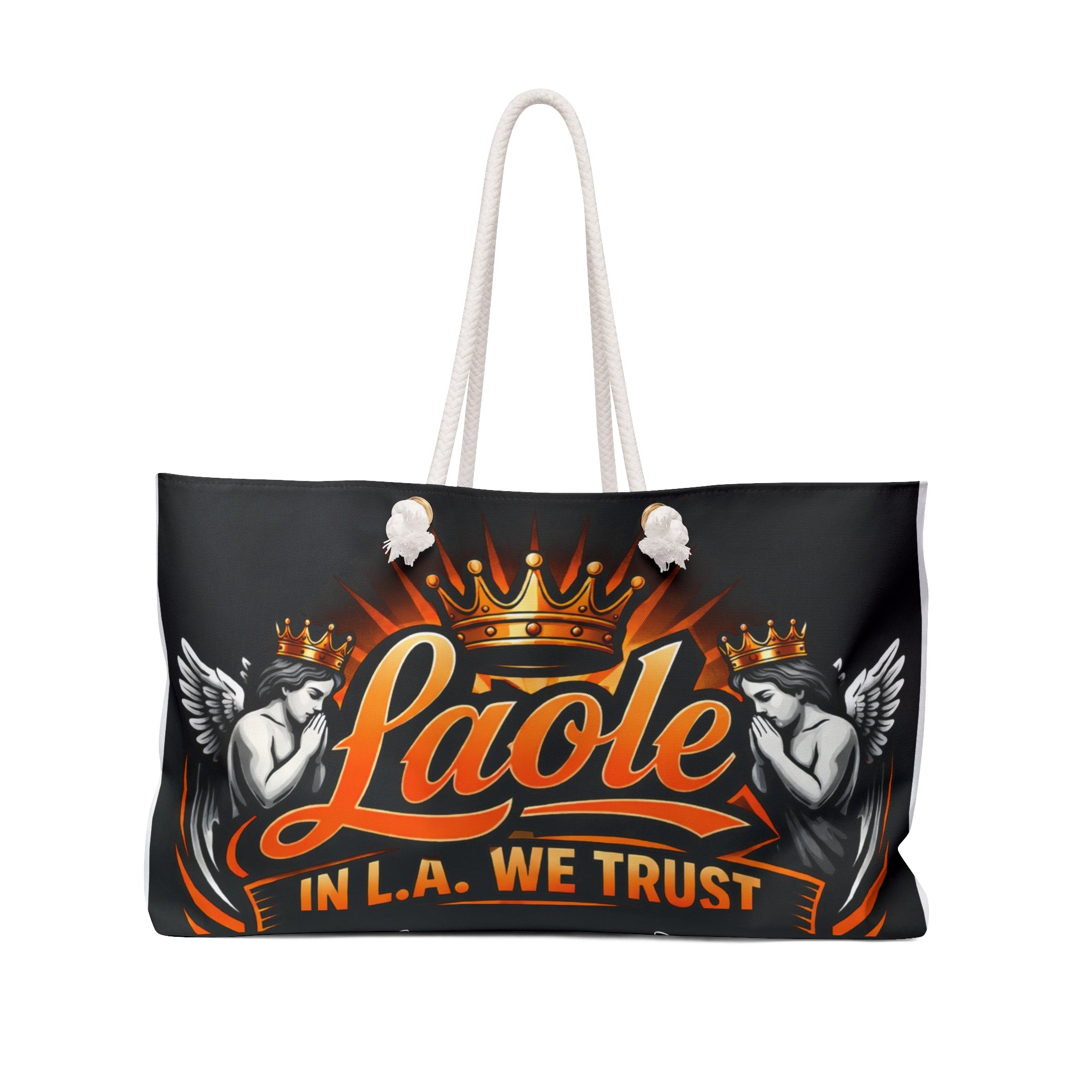 Weekender Bag - "Laole" In L.A. We Trust Crowned Skyline Travel Tote