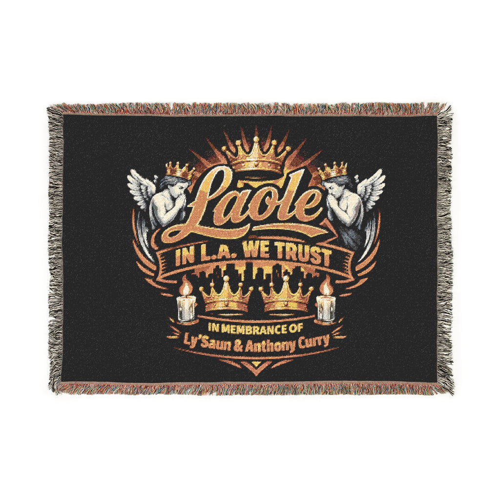 Laole LA We Thoist Crown Graphic Woven Blanket