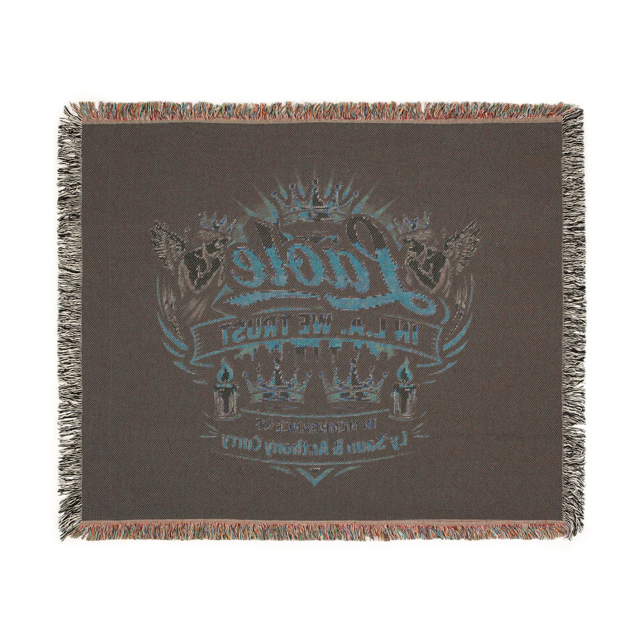Laole LA We Thoist Crown Graphic Woven Blanket