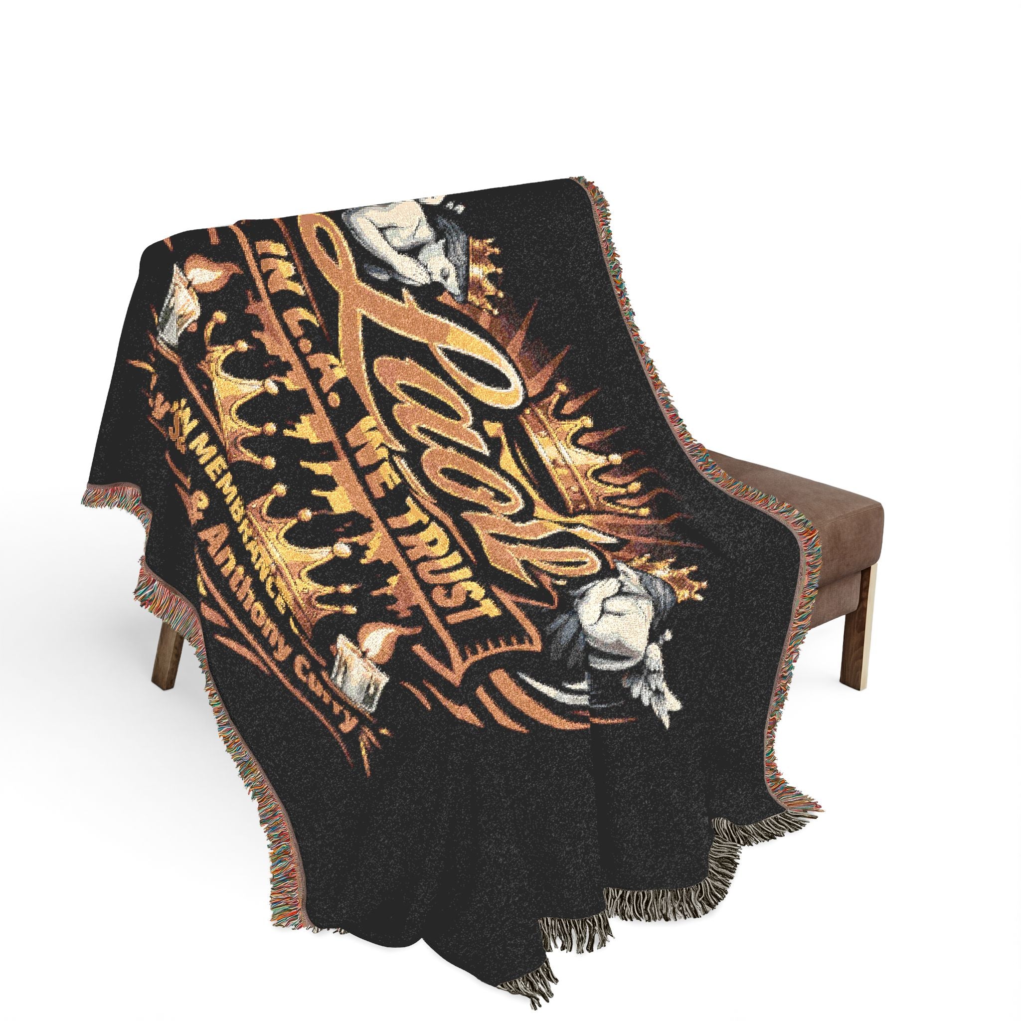 Laole LA We Thoist Crown Graphic Woven Blanket