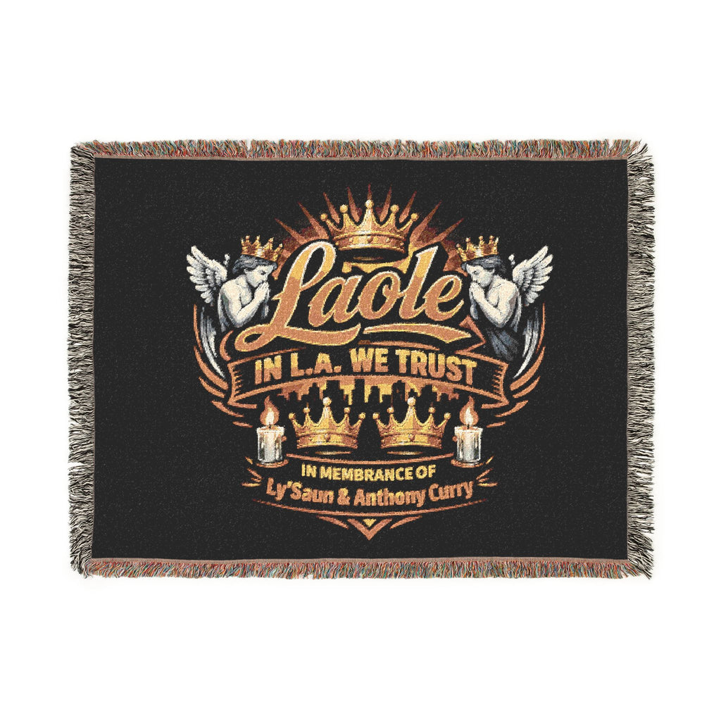 Laole LA We Thoist Crown Graphic Woven Blanket