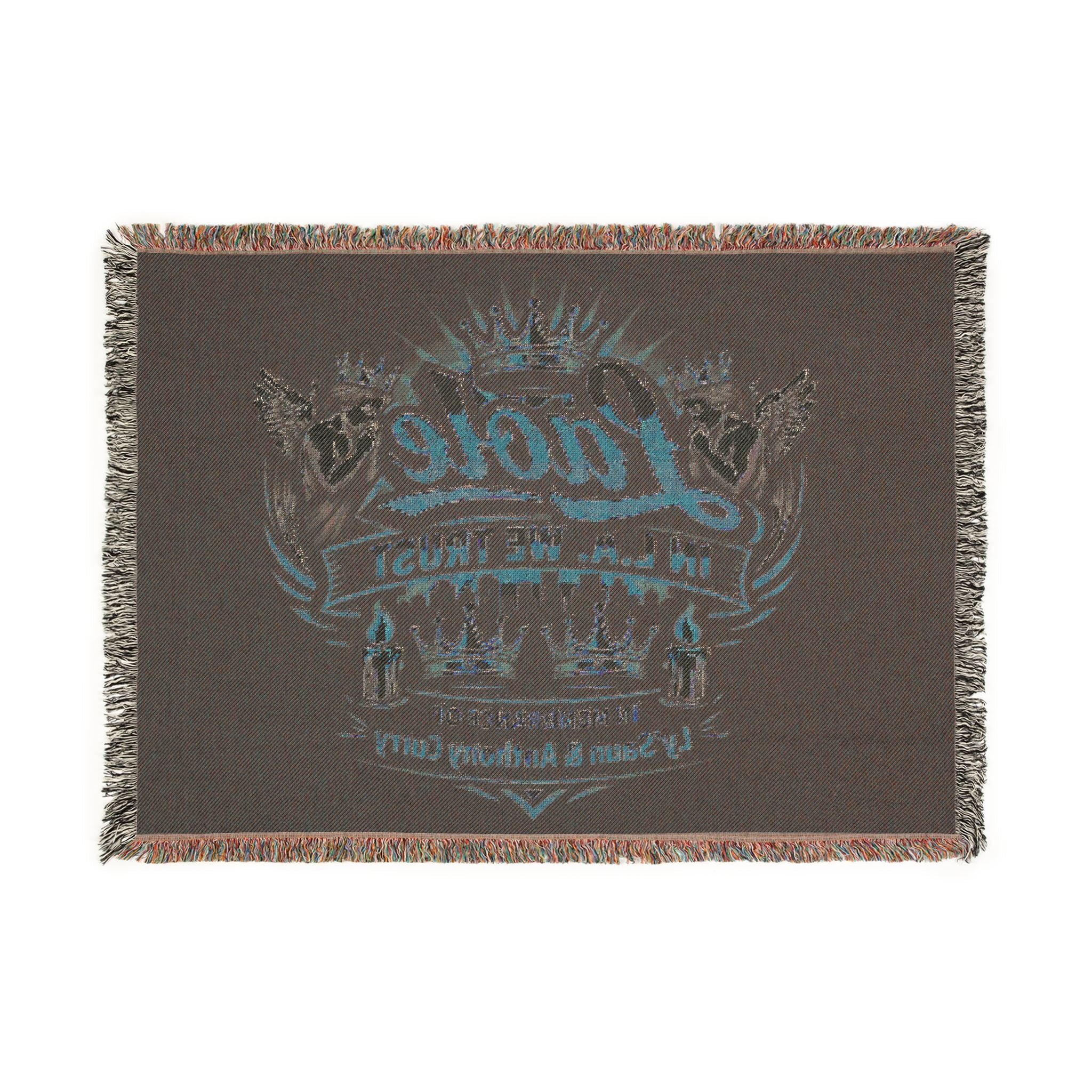 Laole LA We Thoist Crown Graphic Woven Blanket